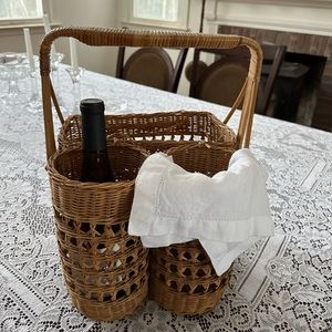 Vintage cane picnic basket (Anthropologie Look A Like)